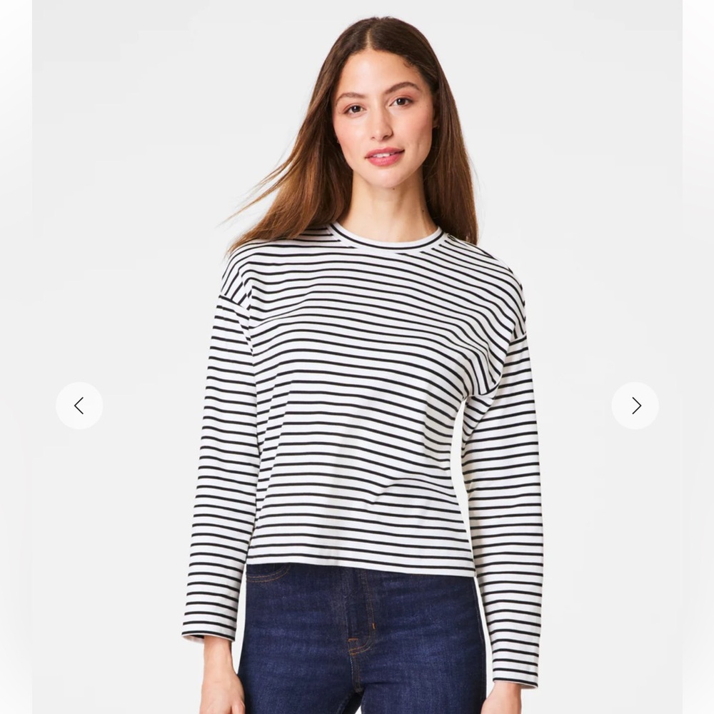 Spanx Cotton Long Sleeve Crew